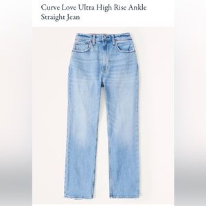 Abercrombie High Rise Ankle Straight Curve Love